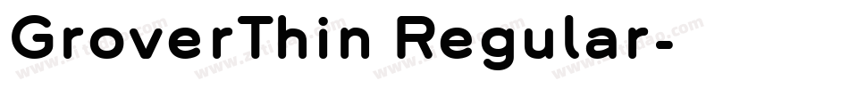 GroverThin Regular字体转换